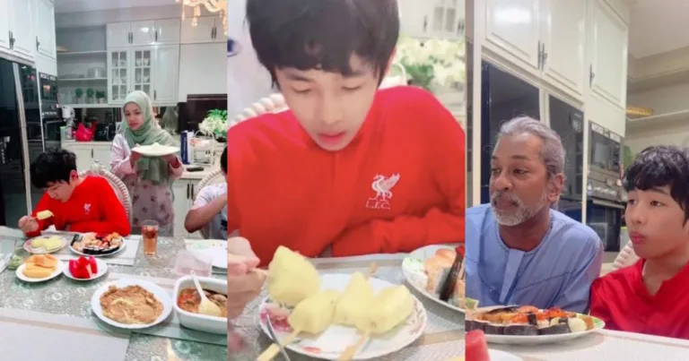 Sky Taizo Okumura Bersahur Tanpa Ibu, Zarina Zainuddin Sediakan Makanan Jepun!