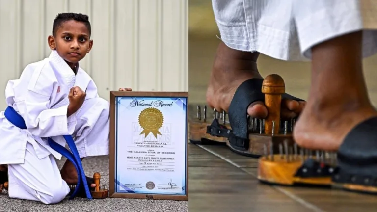 V Vasanth Abhinandan Cipta Sejarah Hebat, Pecah Rekod Karate Atas Paku Selama 10 Minit! V Vasanth Abhinandan Cipta Sejarah Hebat, Pecah Rekod Karate Atas Paku Selama 10 Minit!