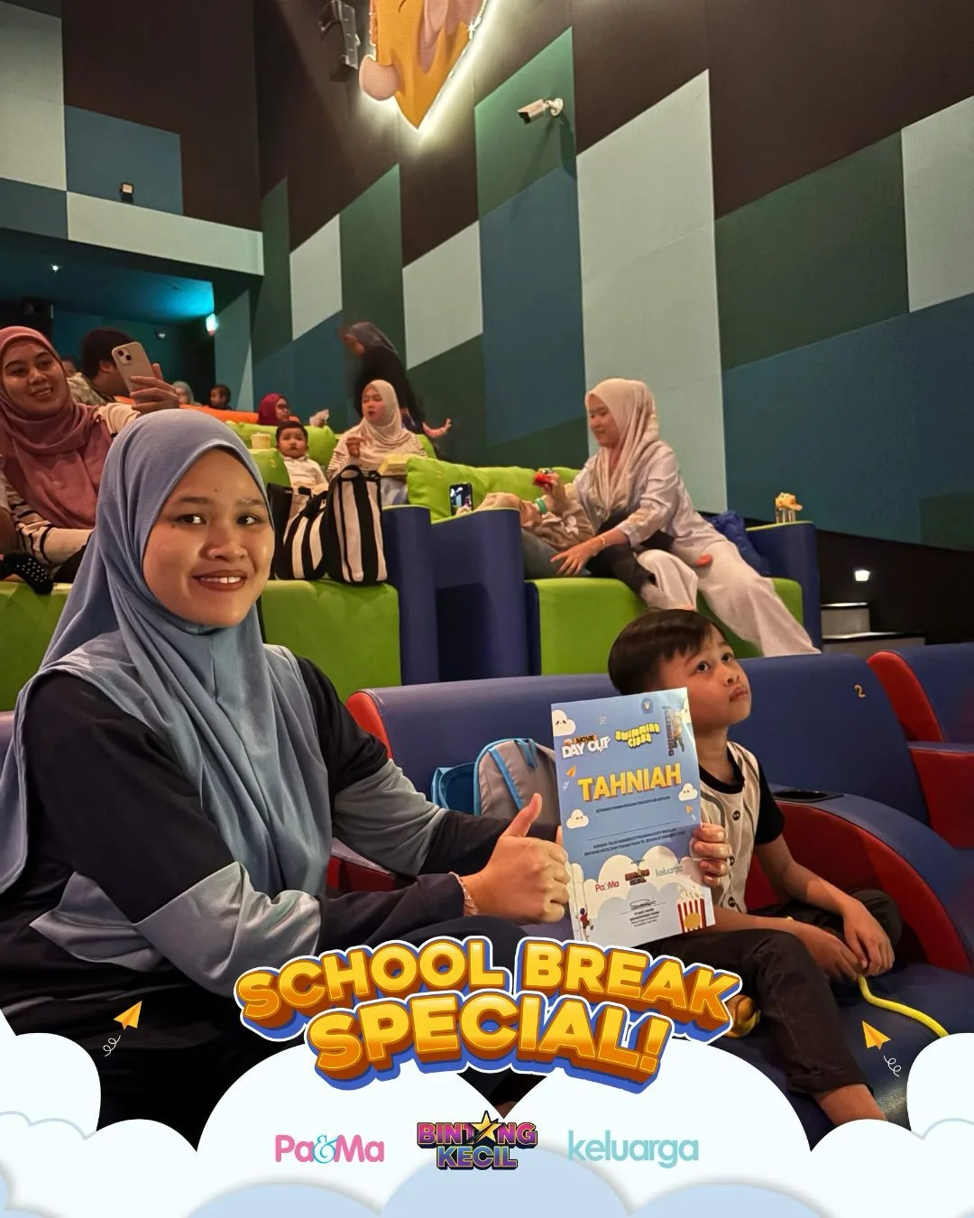 Movie Day Out Cuti Sekolah Pa&Ma & Bintang Kecil, Kanak-Kanak Seronok Tonton Filem Papazola!