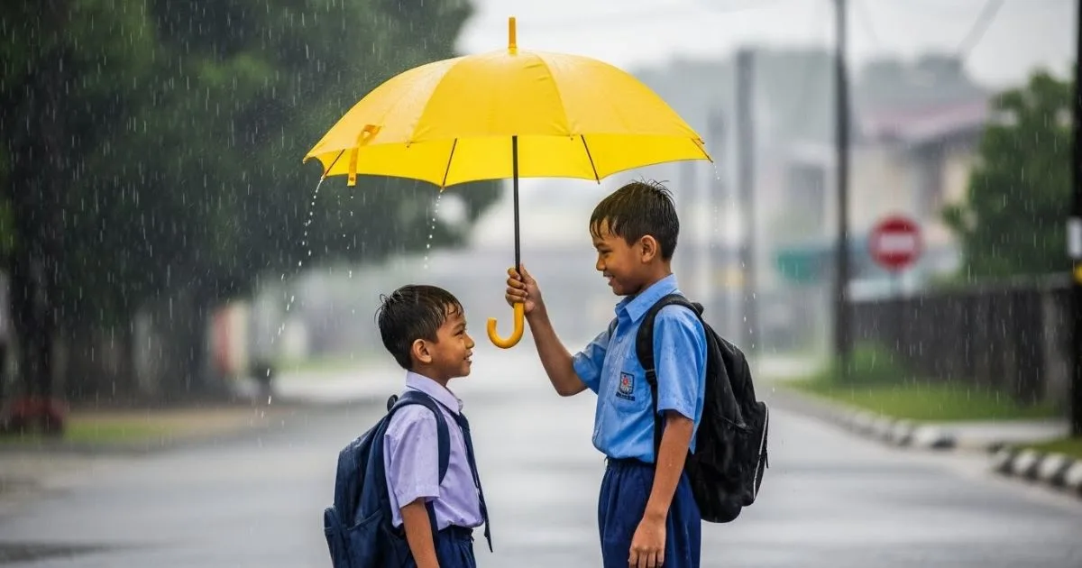 Buat Baik Tak Pernah Rugi, Kisah Payung Merah Aiman!